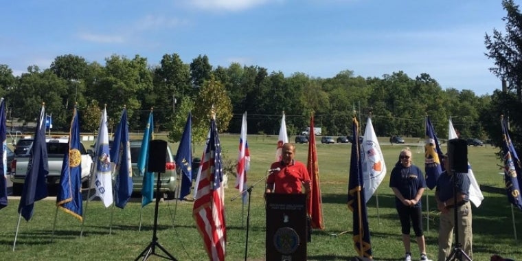 Senator Bonacic delivers remarks at the POW/MIA Remembrance Ceremony in the Town of Goshen.