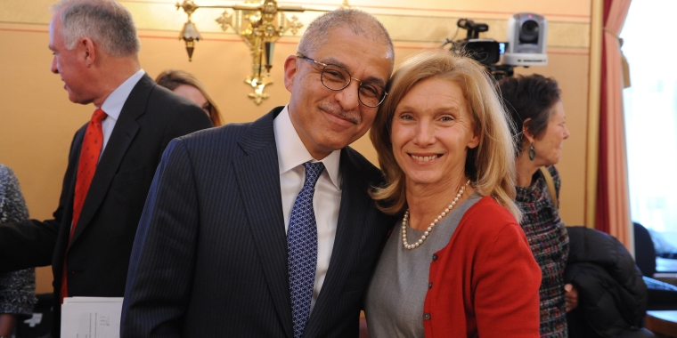 Senator Phillips is pictured with Rowan Wilson following the Senate Judiciary Committee hearing considering his nomination.