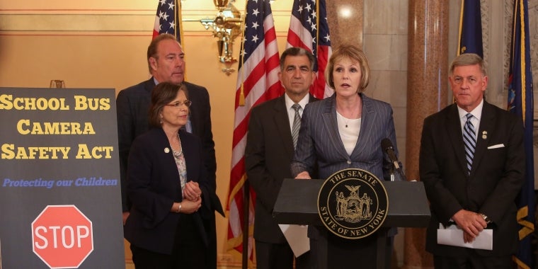 From left to right: Assemblywoman Lupardo, Senator Robach, Assemblyman Magnarelli, Senator Young and Senator Funke