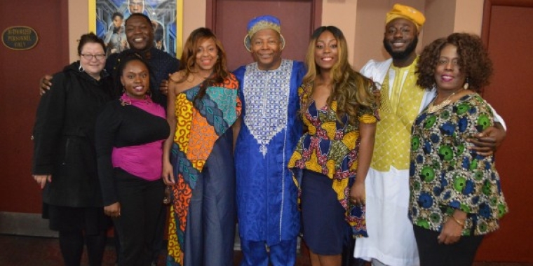 Team Sanders welcomed over 300 people to the Black Panther movie screening.