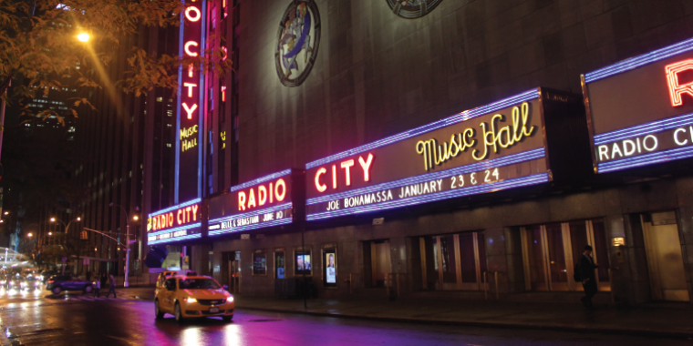 Radio City Music Hall in Manhattan, NY.
