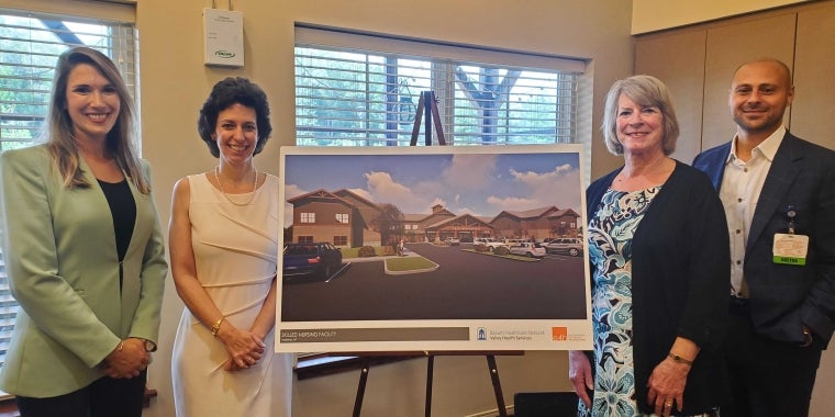 Senator Michelle Hinchey visits Valley Residential Services on Tuesday, July 13, 2021. Pictured: Senator Michelle Hinchey, Lisa Betrus, President of Valley Health Services (VHS); Connie A. Jastremski, Board Chair, VHS and Tommy Ibrahim, CEO Bassett Healthcare Network.