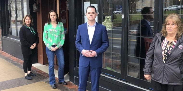 Sen. Carlucci Standing With Small Business, River Court on Main in Rockland County who was forced to close