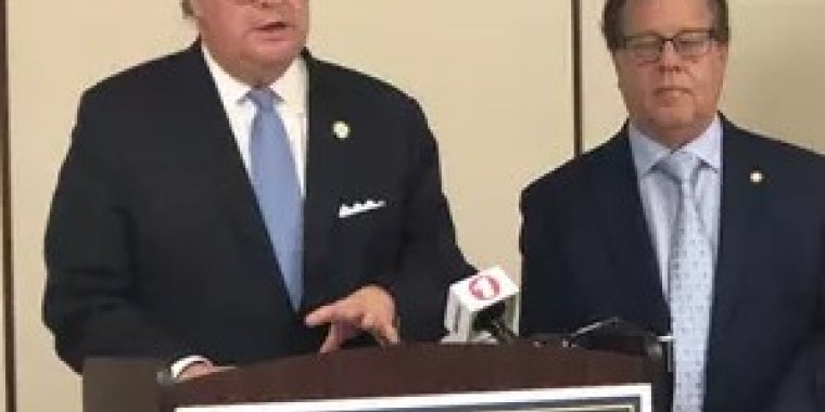 State Sen. Pete Harckham with Assemblymember Tom Abinanti