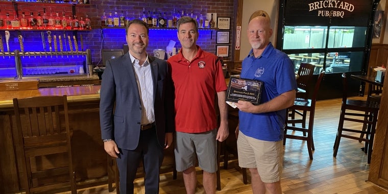 (Left-Right: Sen. Rob Ortt, Owners Ken Bryan and Eric Matthews)