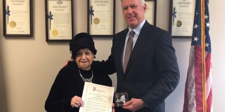 Senator Ranzenhofer Presents Commendation Award to Dolores