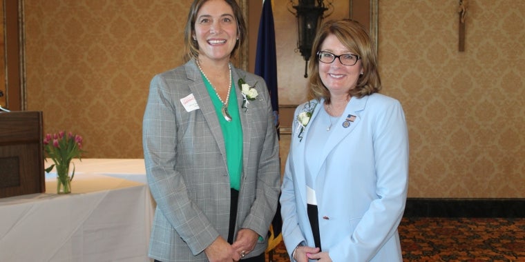Ms. Marya Vande-Doyle and Senator Pam Helming at Senator Helming's Women of Distinction ceremony in April.
