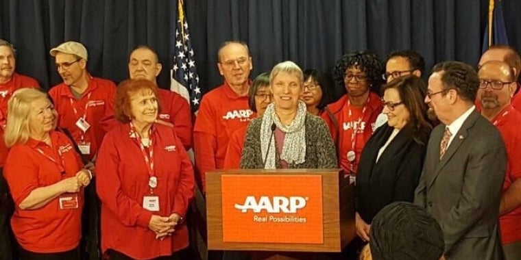 Senator May with AARP Members