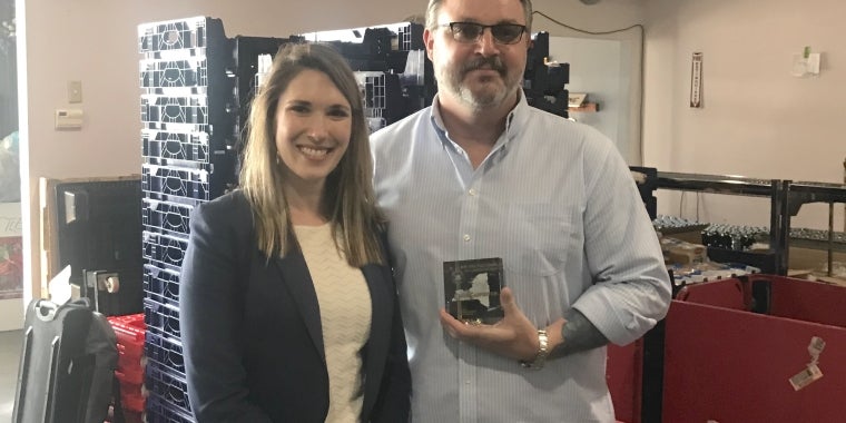 Pictured: Senator Michelle Hinchey and Chris Carpenter