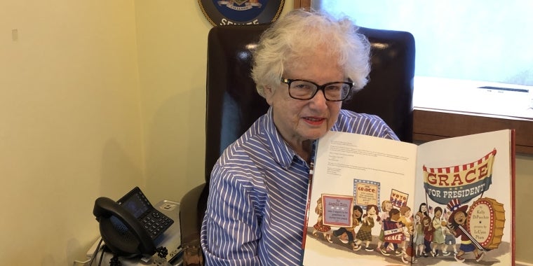 Senator Toby Ann Stavisky participates in a Virtual Story Time with the Queens Public Library