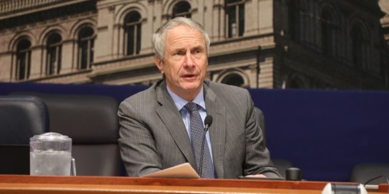 Senator Sean Ryan speaks at a joint public hearing to investigate the impacts of non-compete agreements on New York State, May 23, 2023