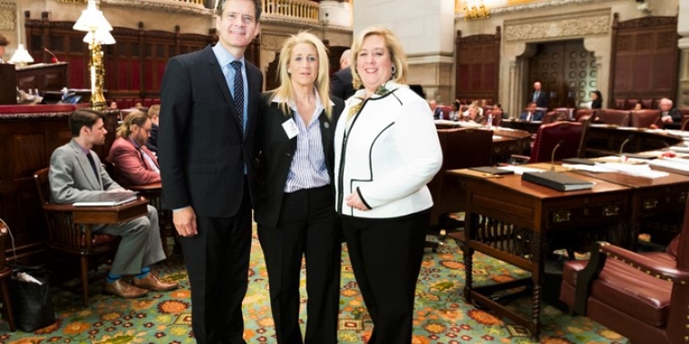 Senator Hoylman, Assembly Member Seawright, and Judith Kasen-Windsor