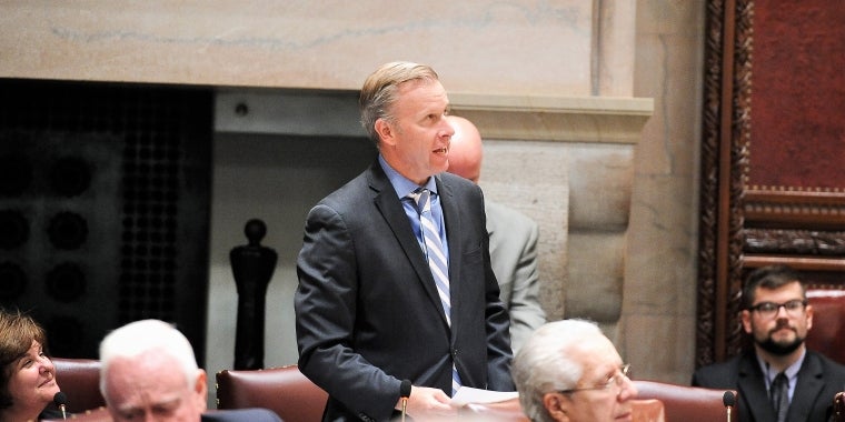Senator Jacobs speaking on the Senate Floor on June 4, 2018.