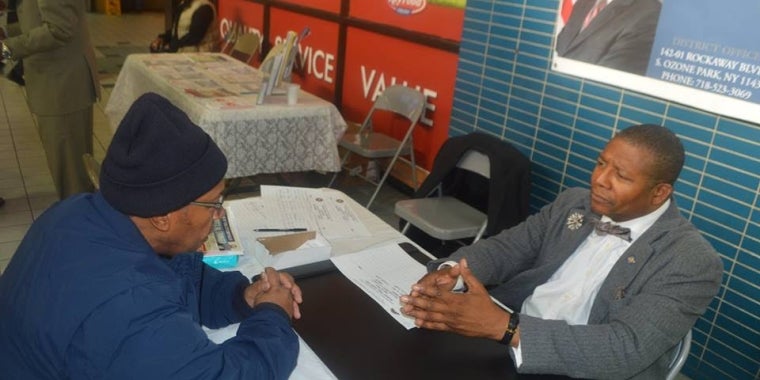 Senator Sanders spoke to dozens of constituents at his mobile office.
